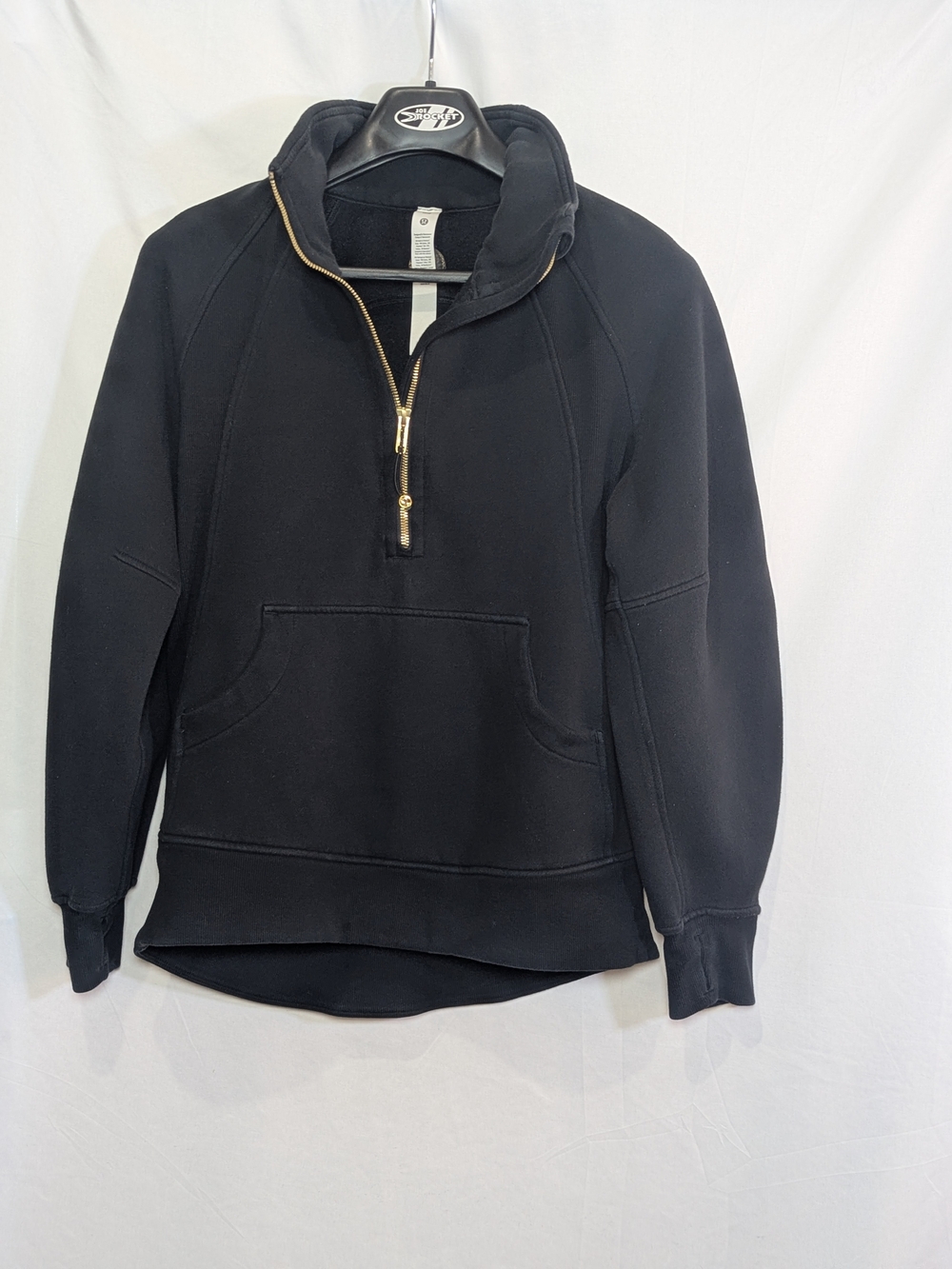 lululemon Scuba Oversized Half Zip Hoodie Black Gold XS/S